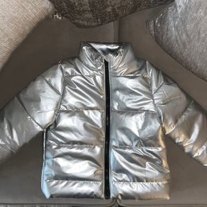 Unisex silver metallic coat